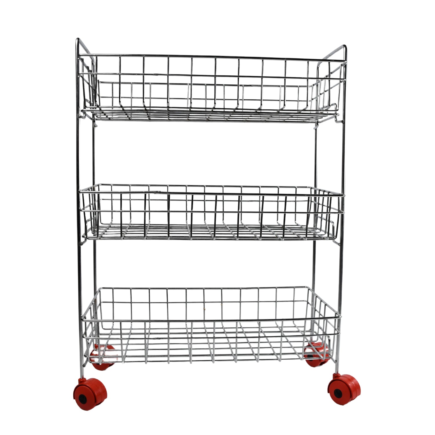 3-Tier Stainless Steel Kitchen Trolley , Fruit & Vegetable Rack