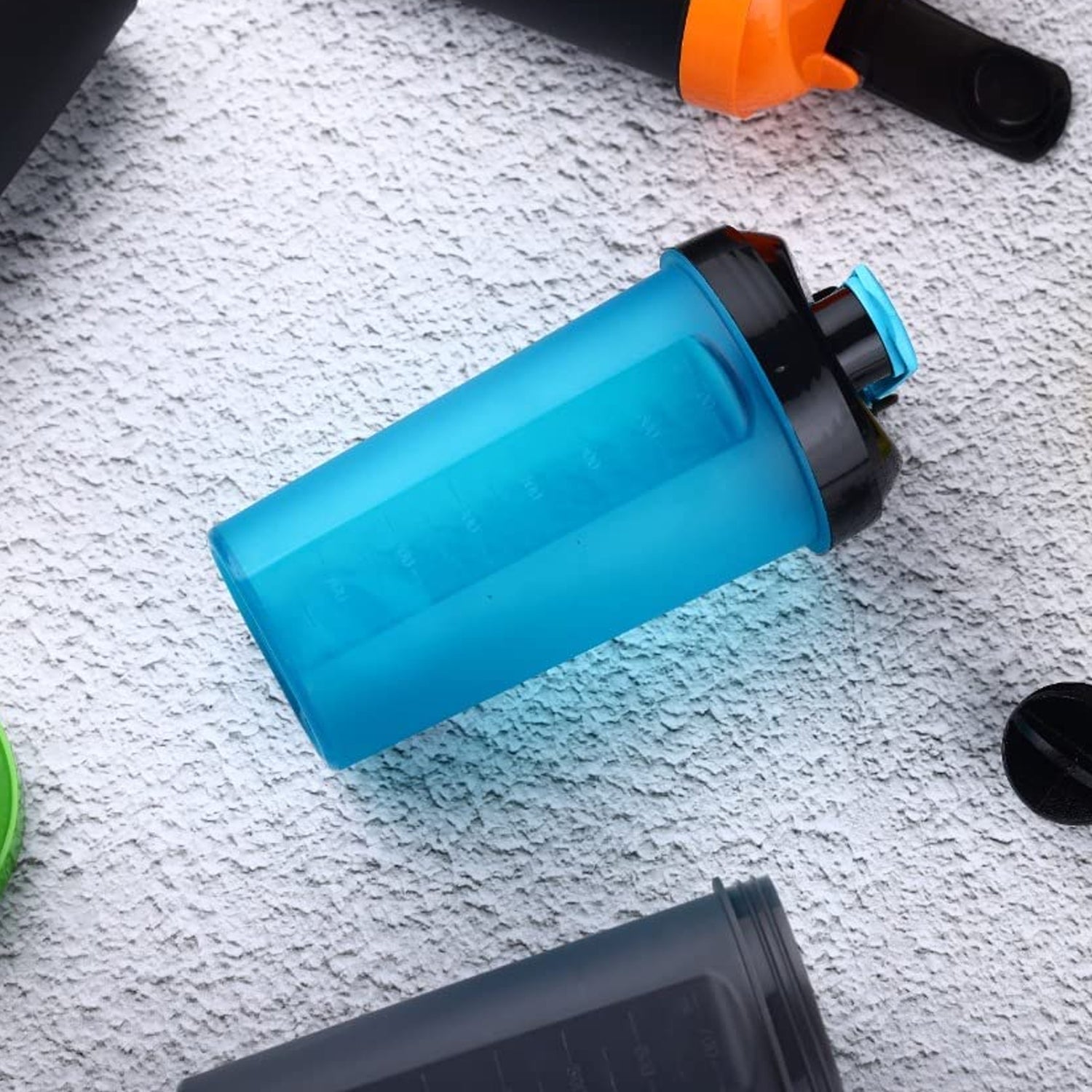 700ml Protein Shaker Bottle with Powder Storage 3-Compartment Gym Shake