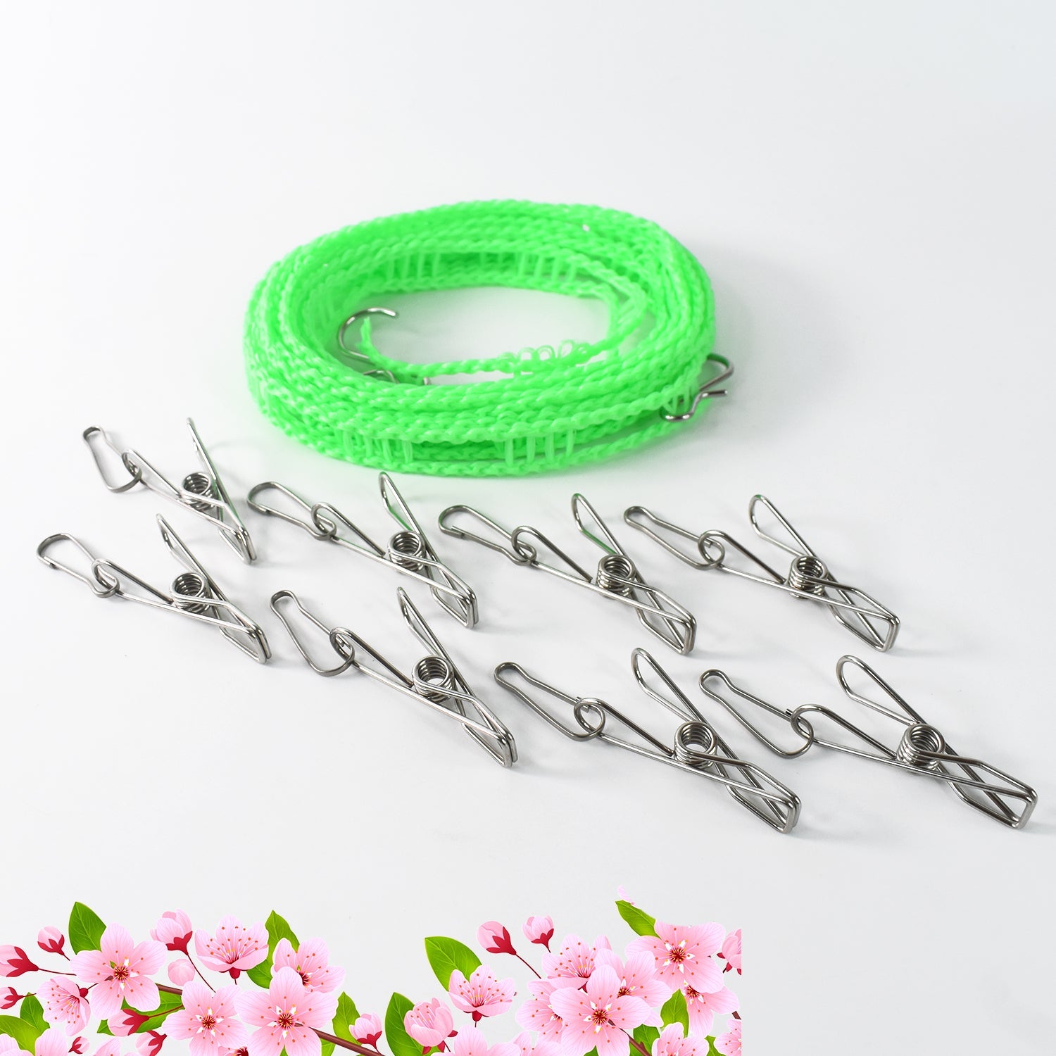 Stainless Steel Clothes pegs with One Rope