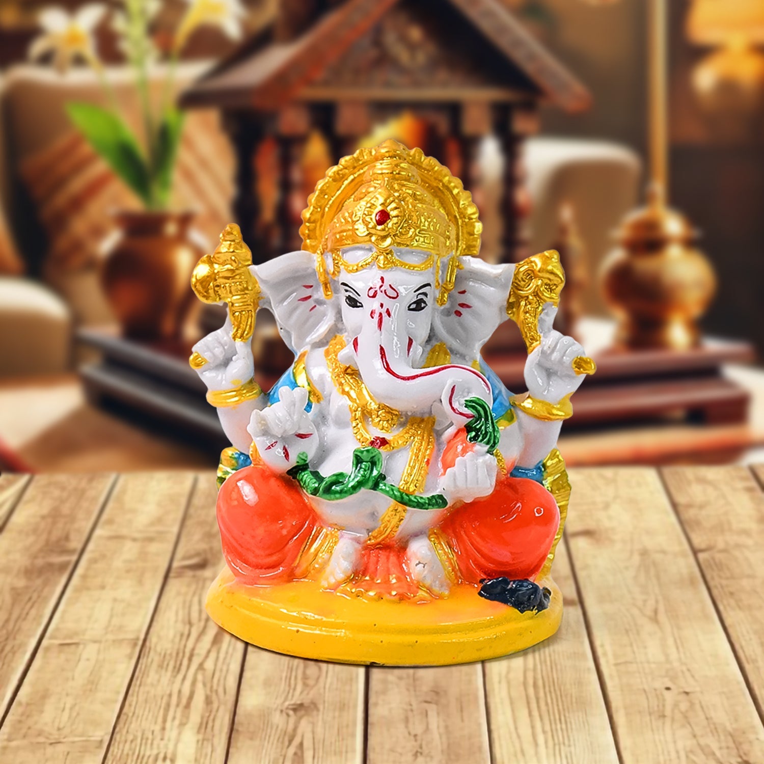 Lord Ganesha Idol / Ganpati Statue / Ganpatii Bappa Showpiece for Gifts (1 Pc)