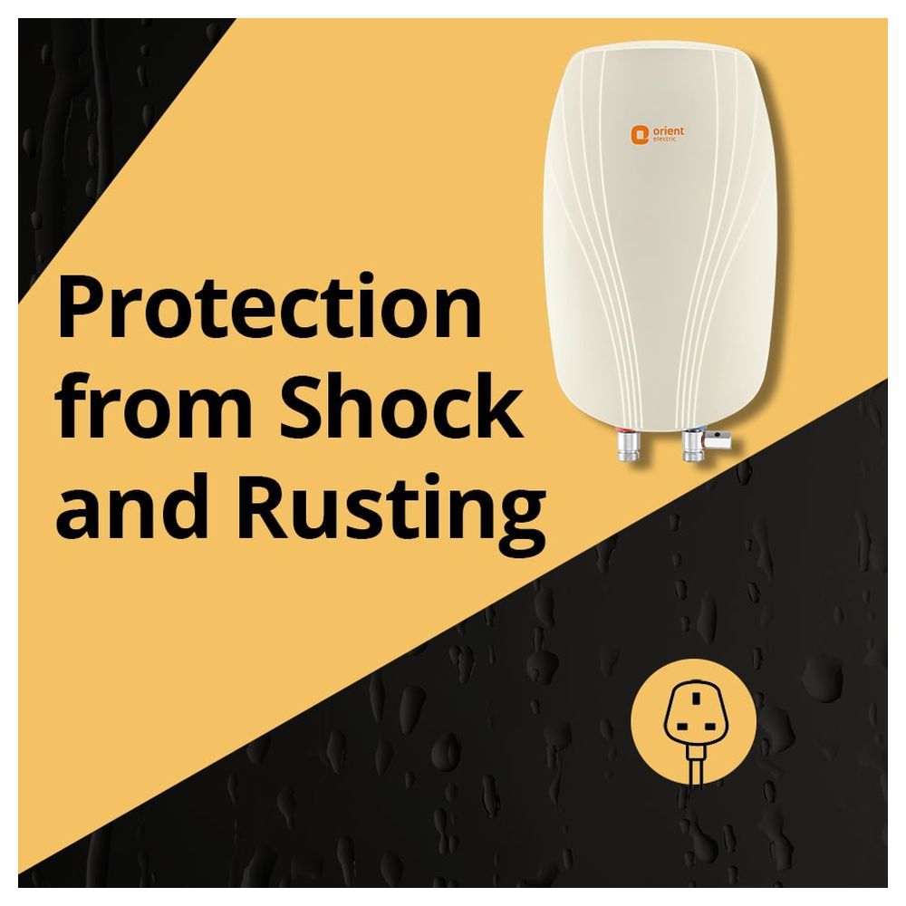 Orient IWON03VPSM3-WH, 3 Litre, Instant Water Heater, LED Indicator, Beige