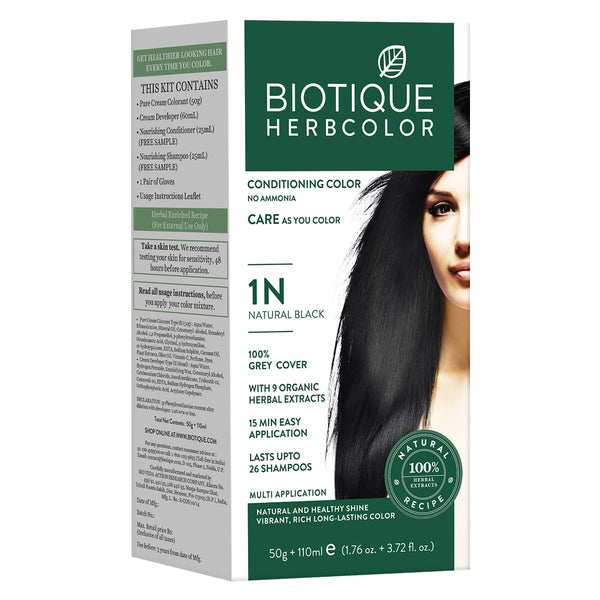 Biotique HerbColor Hair Color - 1N Black