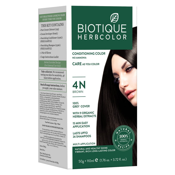 Biotique HerbColor Hair Color - 4N Brown