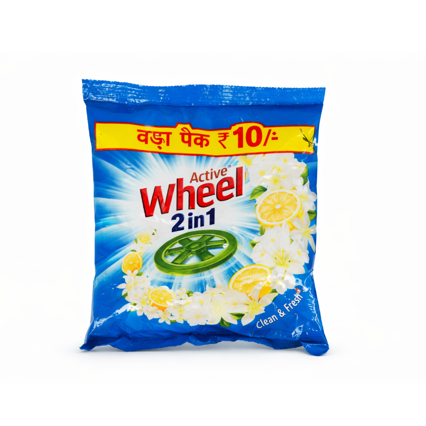 ACTIVE WHEEL 2 IN 1 DETERGENT 100GM MRP-10/-