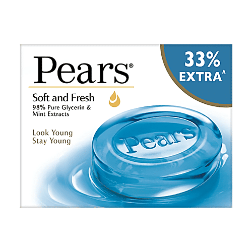 PEARS SOFT AND FRESH GLYCERIN SOAP 100GM