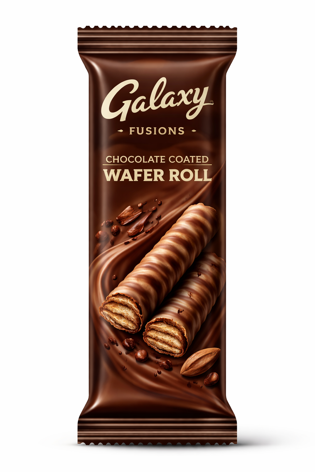 GALAXY FUSIONS CHOCOLATE COATED WAFER ROLL 11.25GM