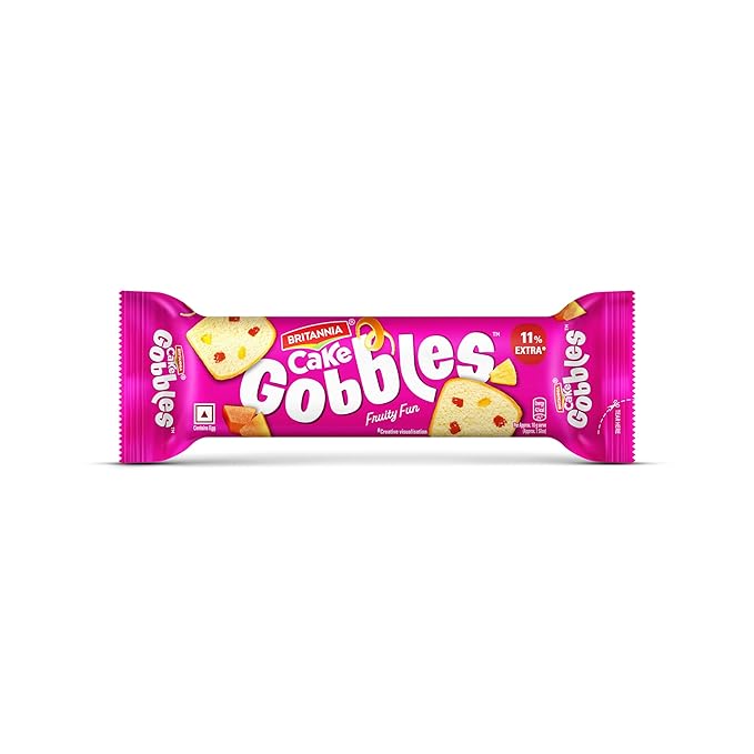 BRITANNIA GOBBLES FRUIT CAKE 115GM