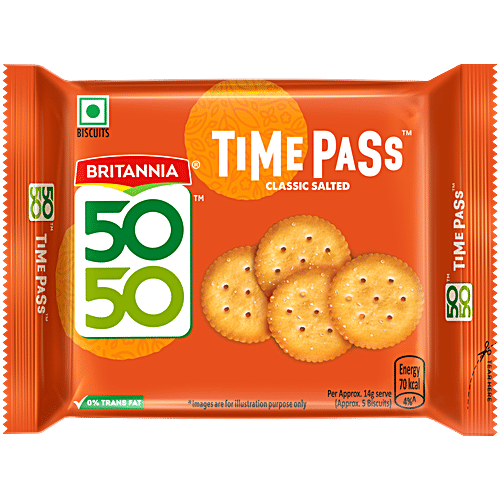 BRITANNIA 5050 CLASSIC SALTED TIME PASS 142GM