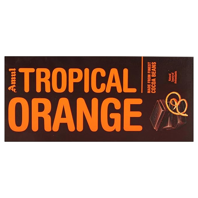 AMUL TROPICAL ORANGE CHOCOLATE 150GM