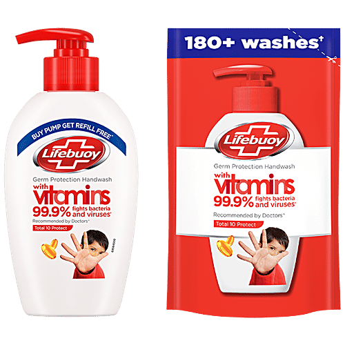 LIFEBUOY TOTAL 10 WITH VITAMINS HANDWASH 190ML