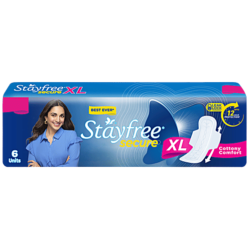 STAYFREE SECURE XL COTTONY EXTRA LARGE 6N PADS