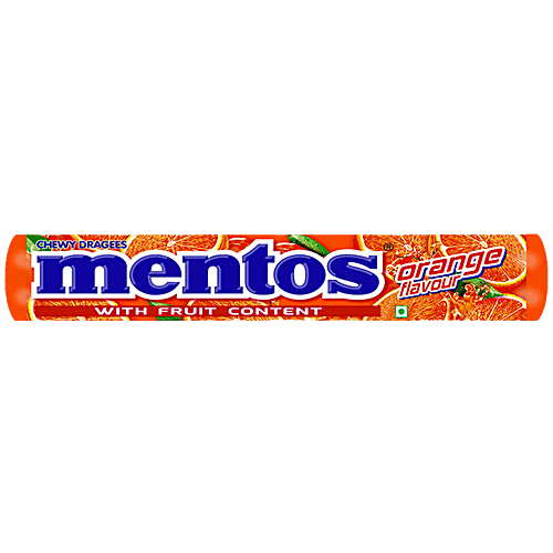 MENTOS ORANGE FLAVOUR TOFFEE 28.6GM