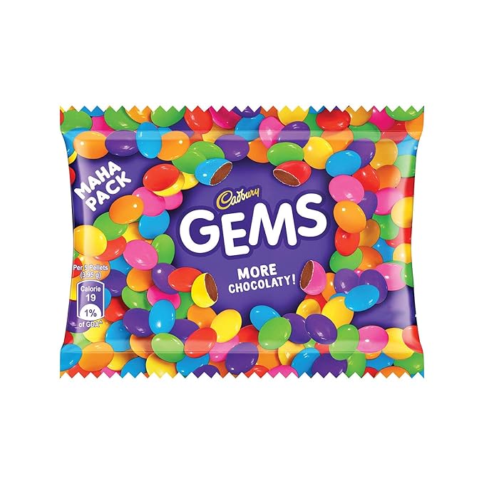 CADBURY GEMS MORE CHOCOLATY MRP-20/-