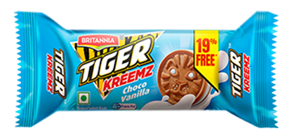 BRITANNIA TIGER KREEMZ CHOCO VANILLA 33.4GM