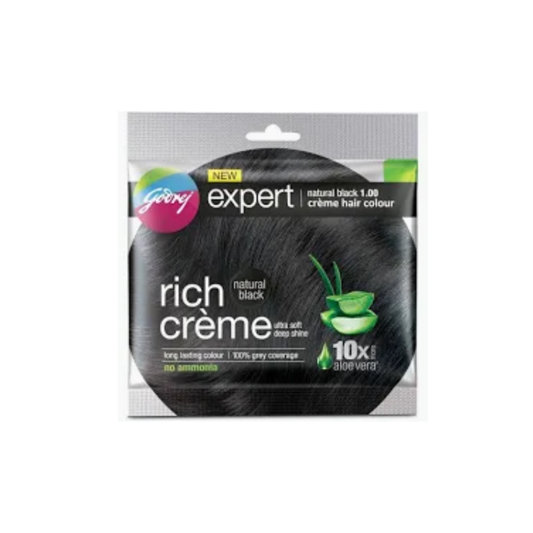 GODREJ EXPERT RICH CREME 1.00 NATURAL BLACK 20G+20ML