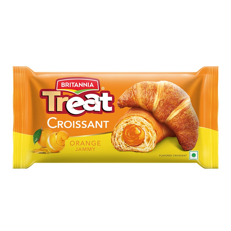 BRITANNIA TREAT CROISSANT ORANGE JAMMY 45GM
