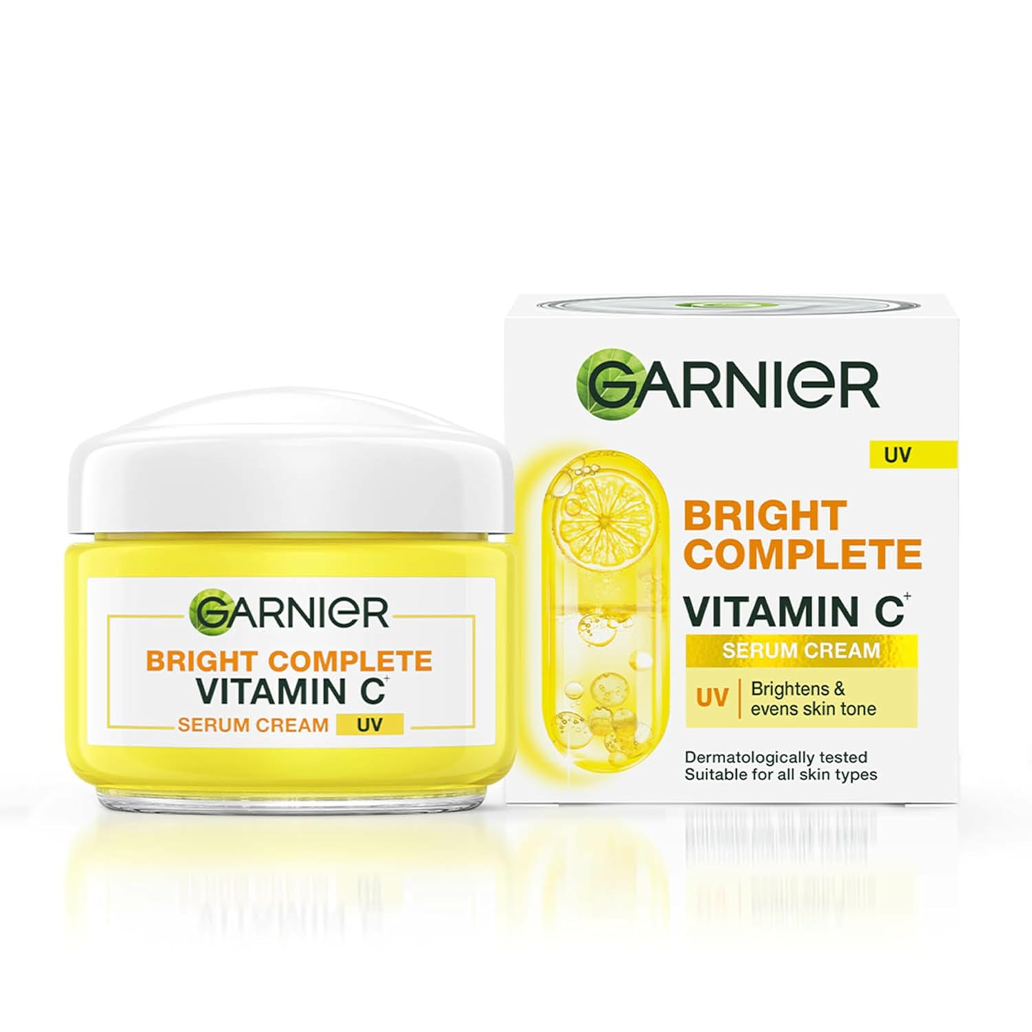 GARNIER BRIGHT COMPLETE VITAMIN C SERUM CREAM UV 45GM
