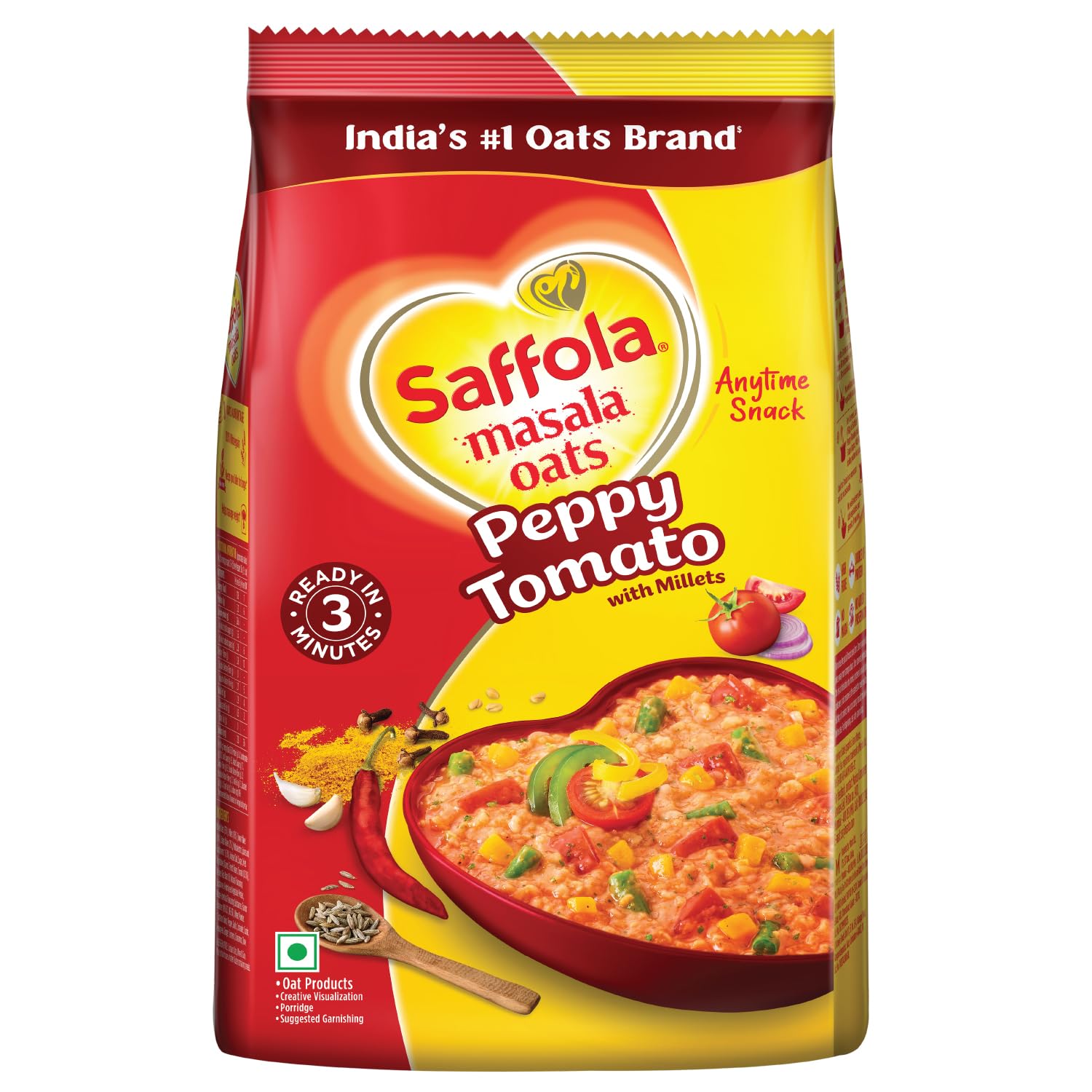 SAFFOLA MASALA OATS PEPPY TOMATO 500GM