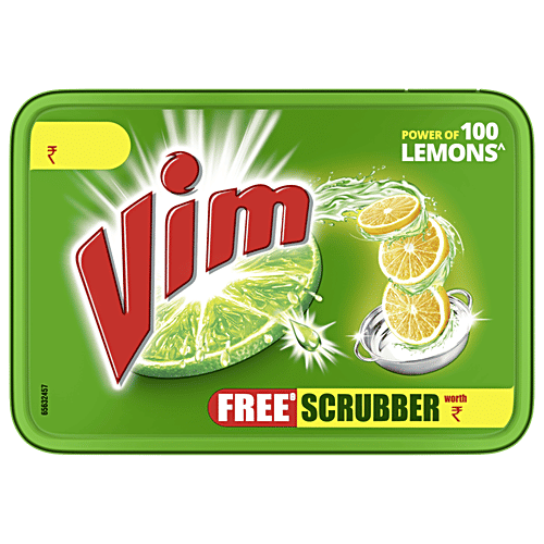 VIM BAR LEMONS SCRUBBER FREE 500GM