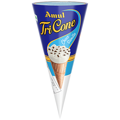 AMUL TRI CONE CHOCO VANILLA 70ML