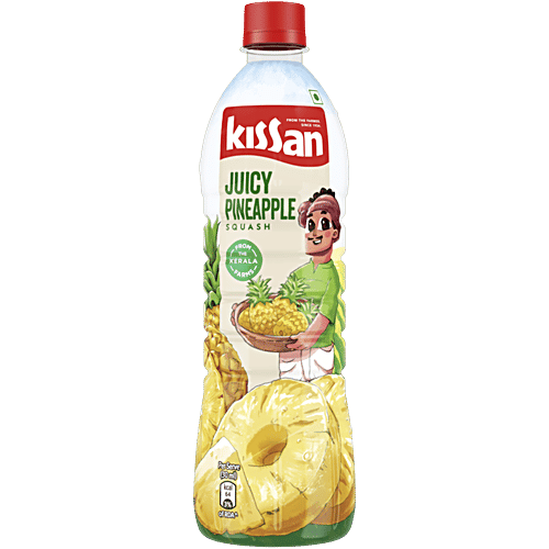 KISSAN JUICY PINEAPPLE SQUASH 750ML