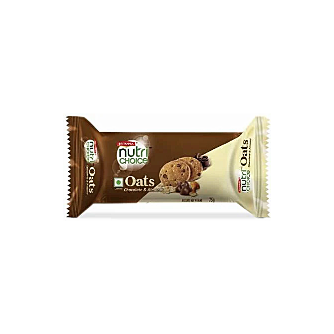 BRITANNIA NUTRI CHOICE OATS CHOCOLATE & ALMOND 75GM