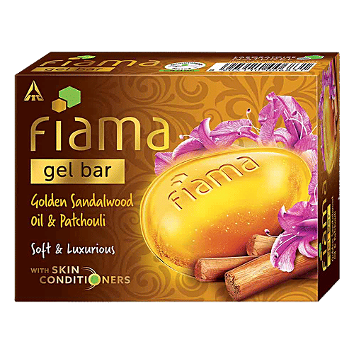 FIAMA GOLDEN SANDALWOOD OIL & PATCHOULI GEL BAR 75GM