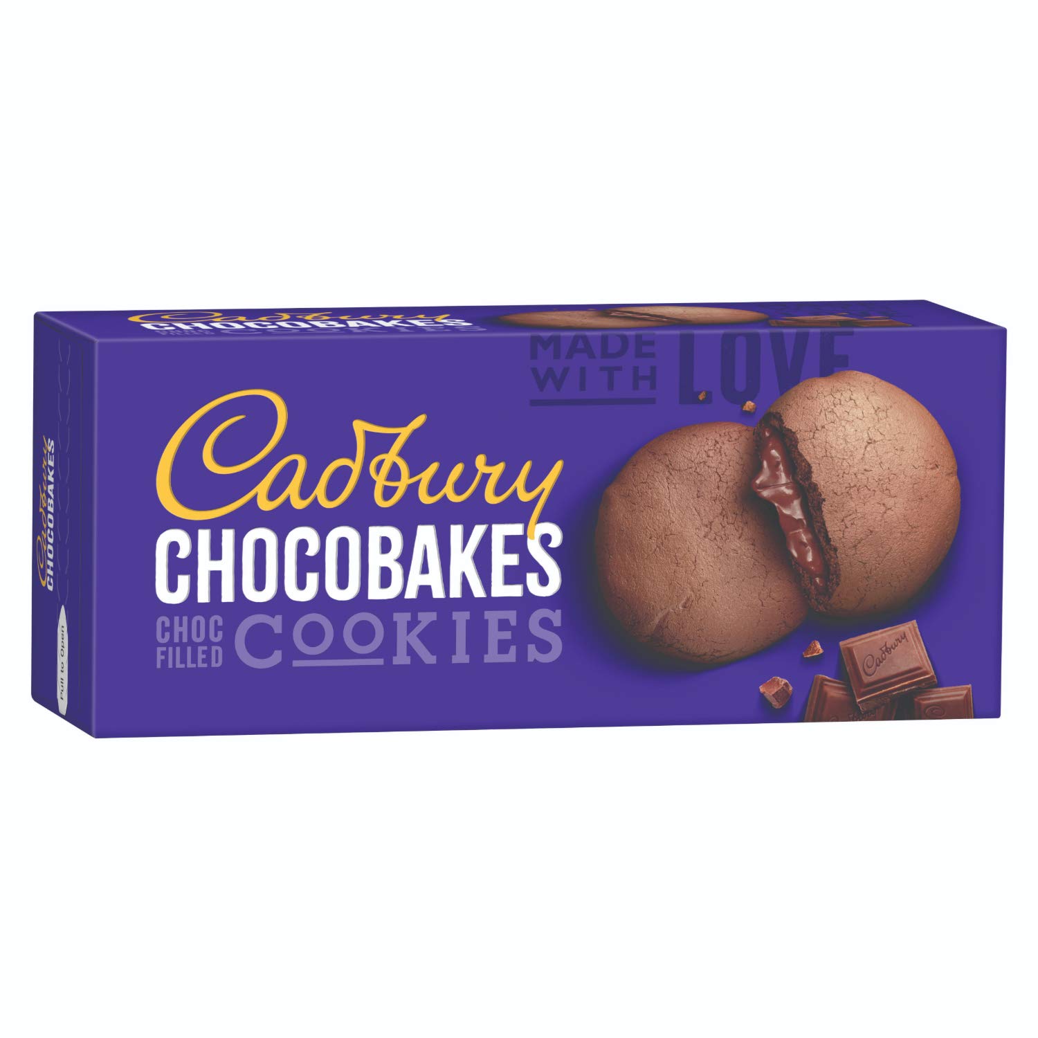 CADBURY CHOCOBAKES CHOC FILLED COOKIES 9GM