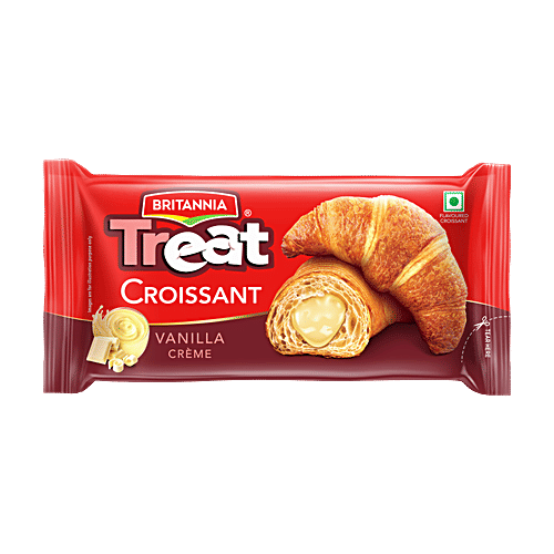 BRITANNIA TREAT CROISSANT VANILLA CREME 45GM