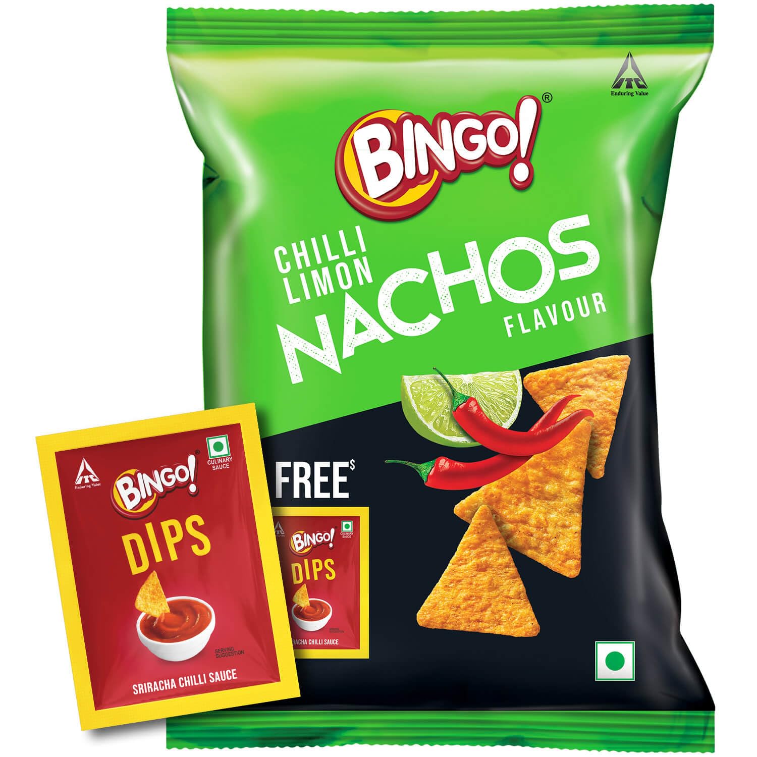 BINGO CHILLI LIMON NACHOS FLAVOUR 44GM