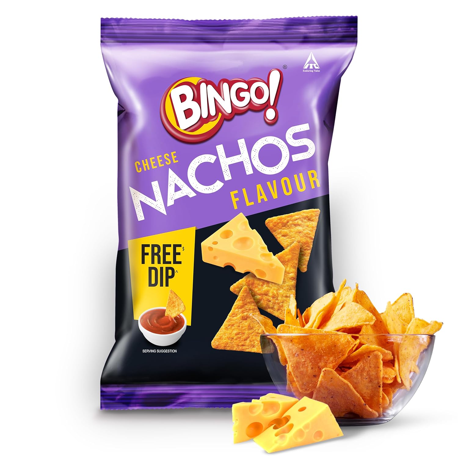 BINGO CHEESE NACHOS FLAVOUR 44GM