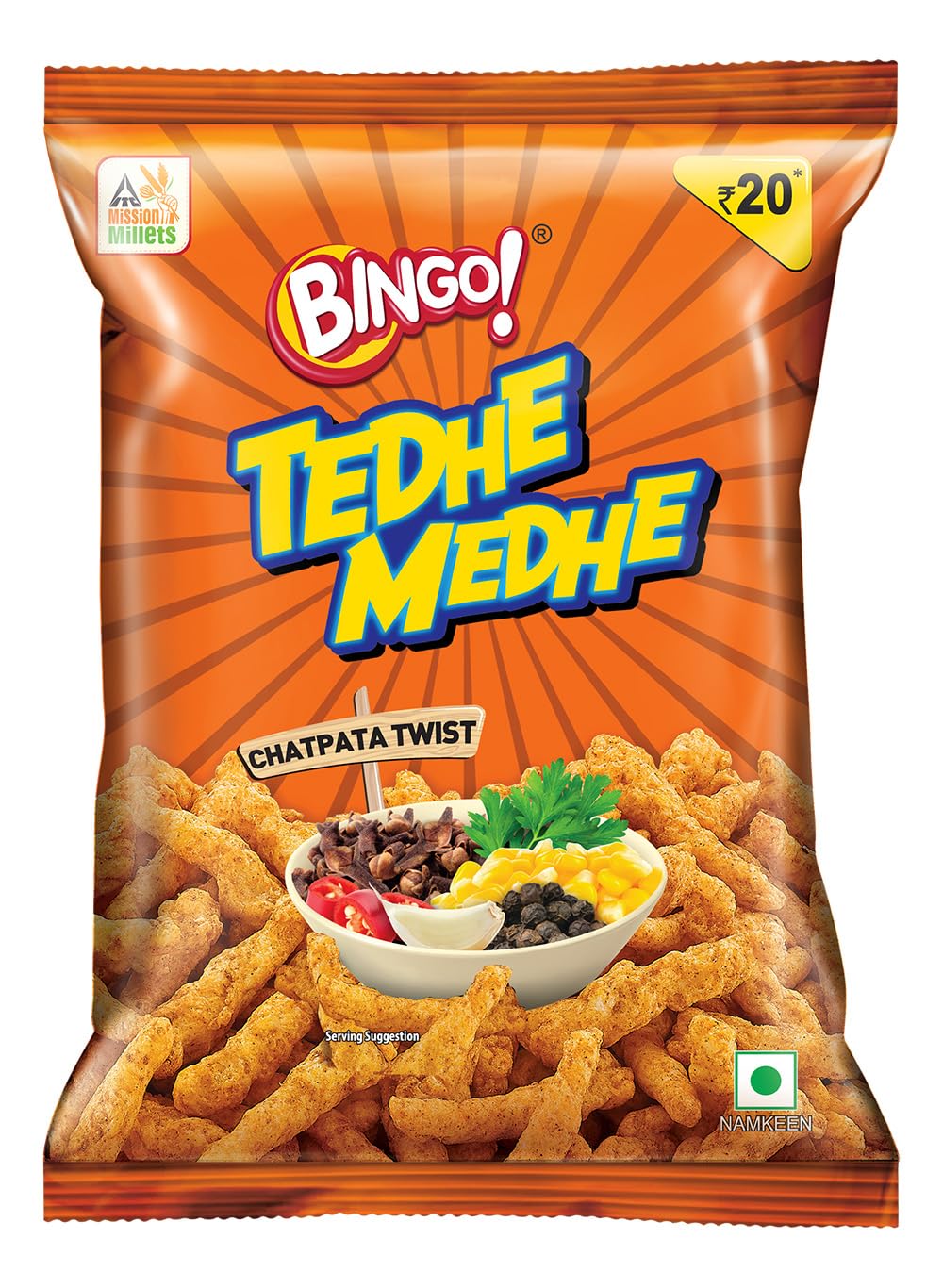 BINGO TEDHE MEDHE CHATPATA TWIST 40GM